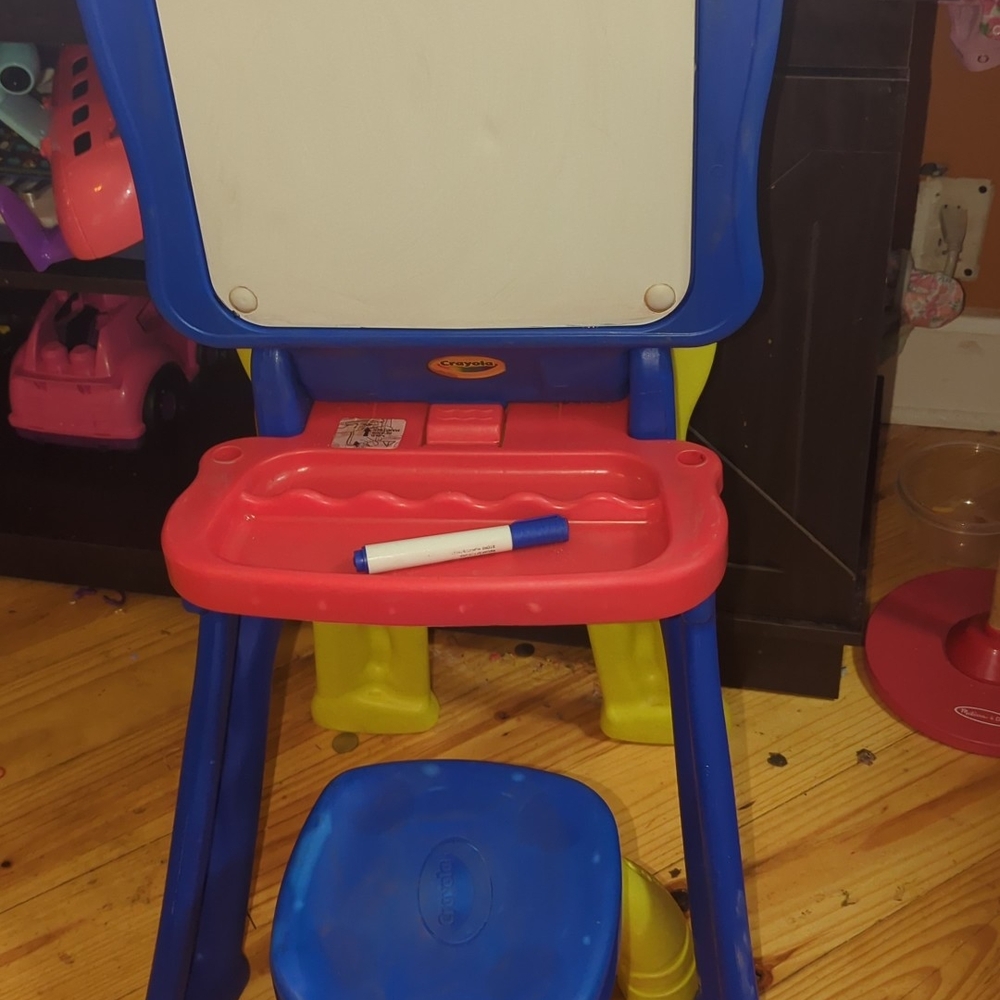 Crayola Art Easel with Blue, Red, and Yellow